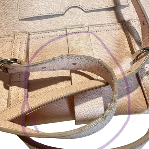 Genuine SENREVE MAESTRA blush pink leather backpack bag - Picture 10 of 13